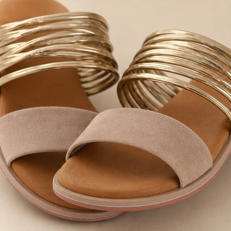 Esme Orthopedic Open Toe Sandals - Khaki - women's sandals - Brondals - Image 2