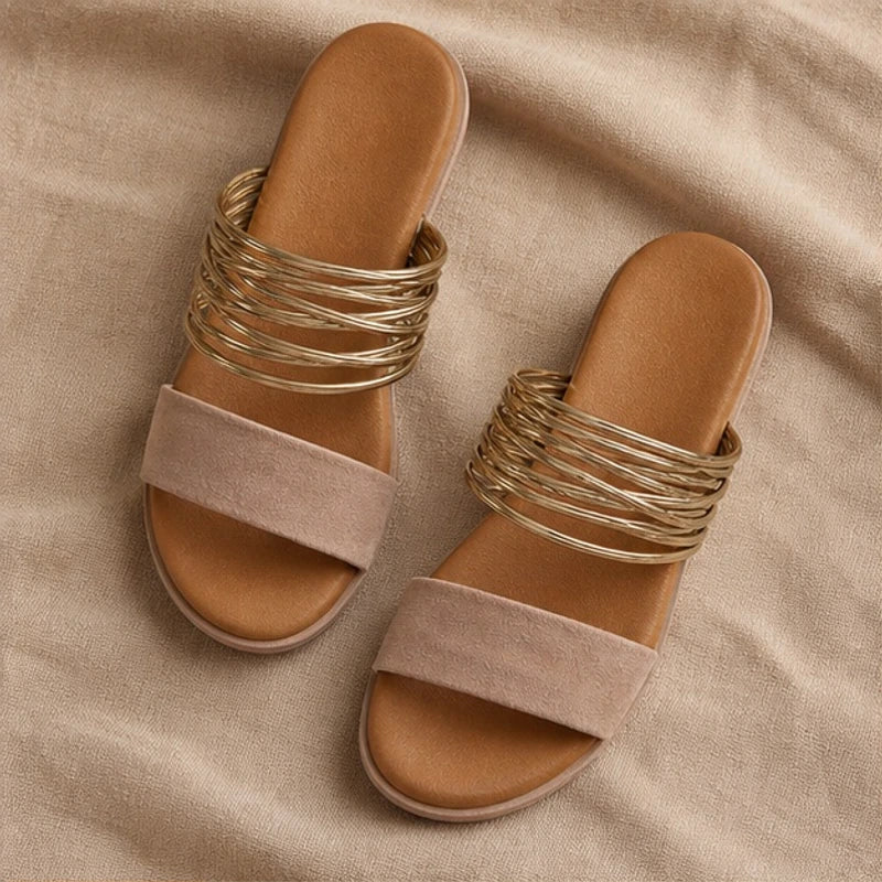 Esme Orthopedic Open Toe Sandals - Khaki - Sandals - Brondals - Image 1