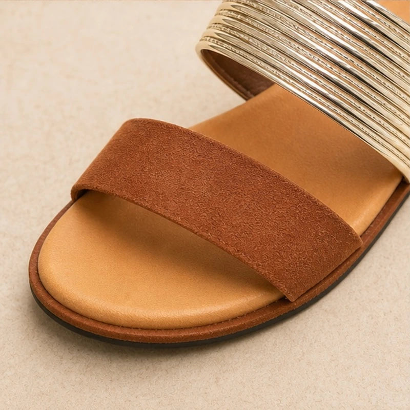 Esme Orthopedic Open Toe Sandals - Brown - women's sandals - Brondals - Image 2