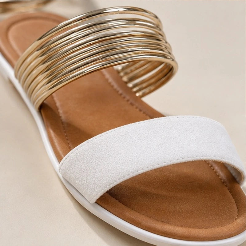 Esme Orthopedic Open Toe Sandals - White - women's sandals - Brondals - Image 2