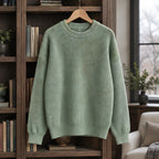 Ezra Men's Rib-Knit Crewneck Sweater - Green - Clothing > Tops > Crewneck Sweaters - Brondals - Image 2