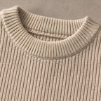 Ezra Men's Rib-Knit Crewneck Sweater - Beige - male - Brondals - Image 3