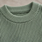 Ezra Men's Rib-Knit Crewneck Sweater - Green - male - Brondals - Image 3