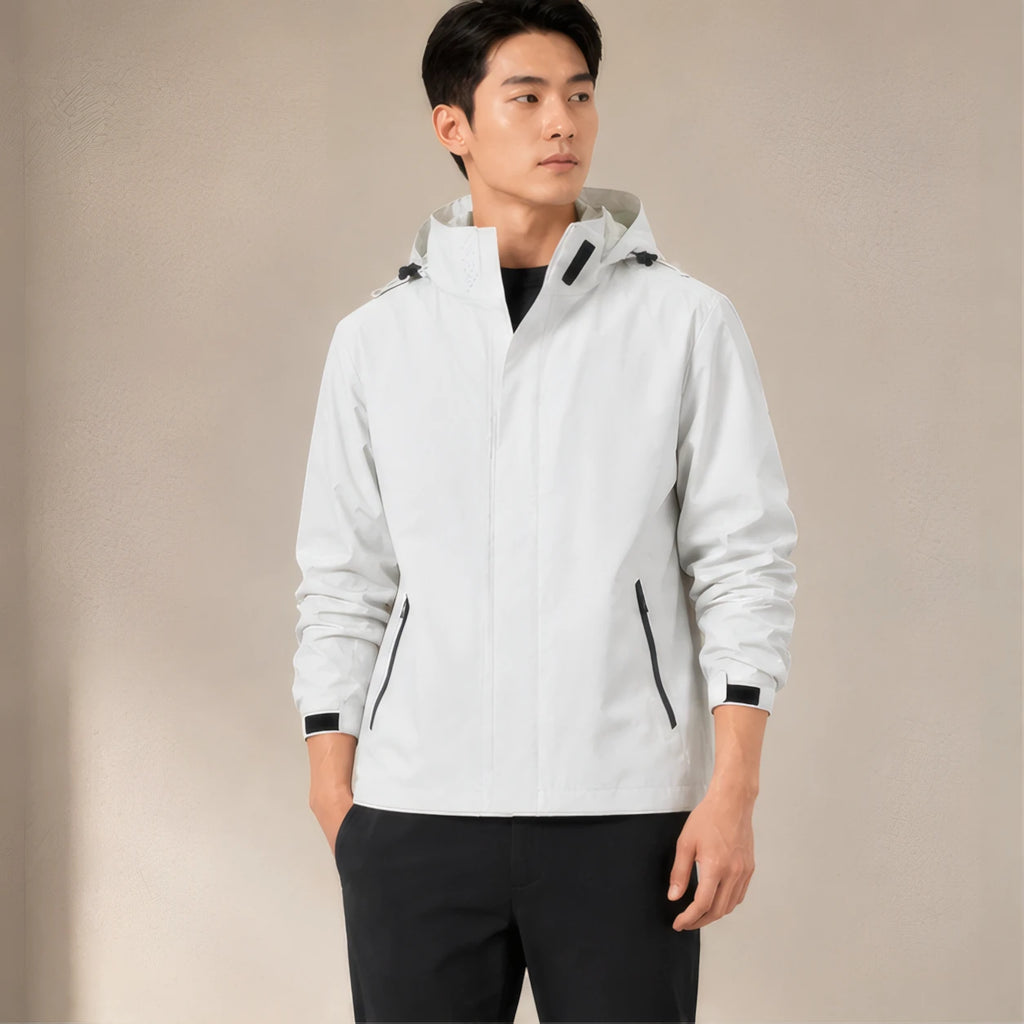 Fabian Hooded Jacket - White - Men's Clothing > Outerwear > Hooded Jackets - Brondals - Image 1