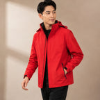 Fabian Hooded Jacket - Red - Catalog Group: Clothing - Brondals - Image 2
