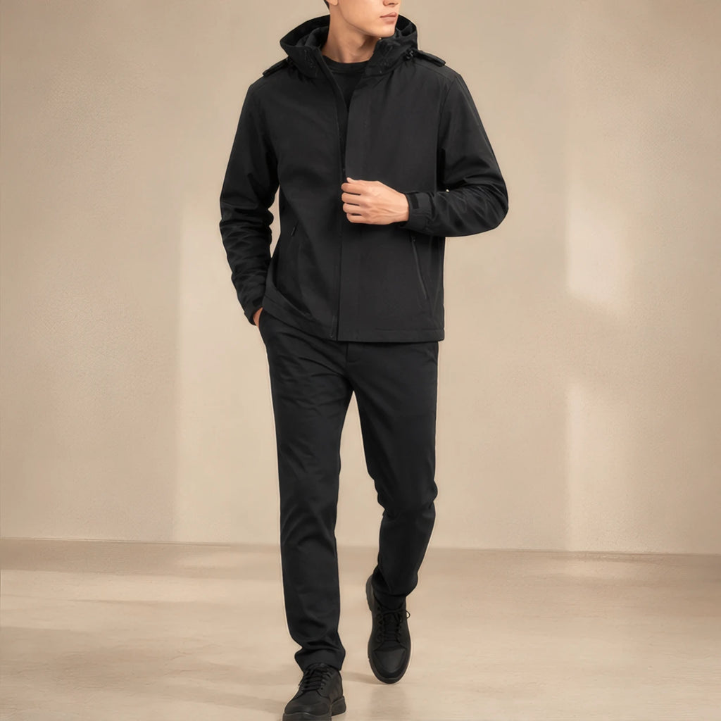 Fabian Hooded Jacket - Black - Catalog Group: Clothing - Brondals - Image 2