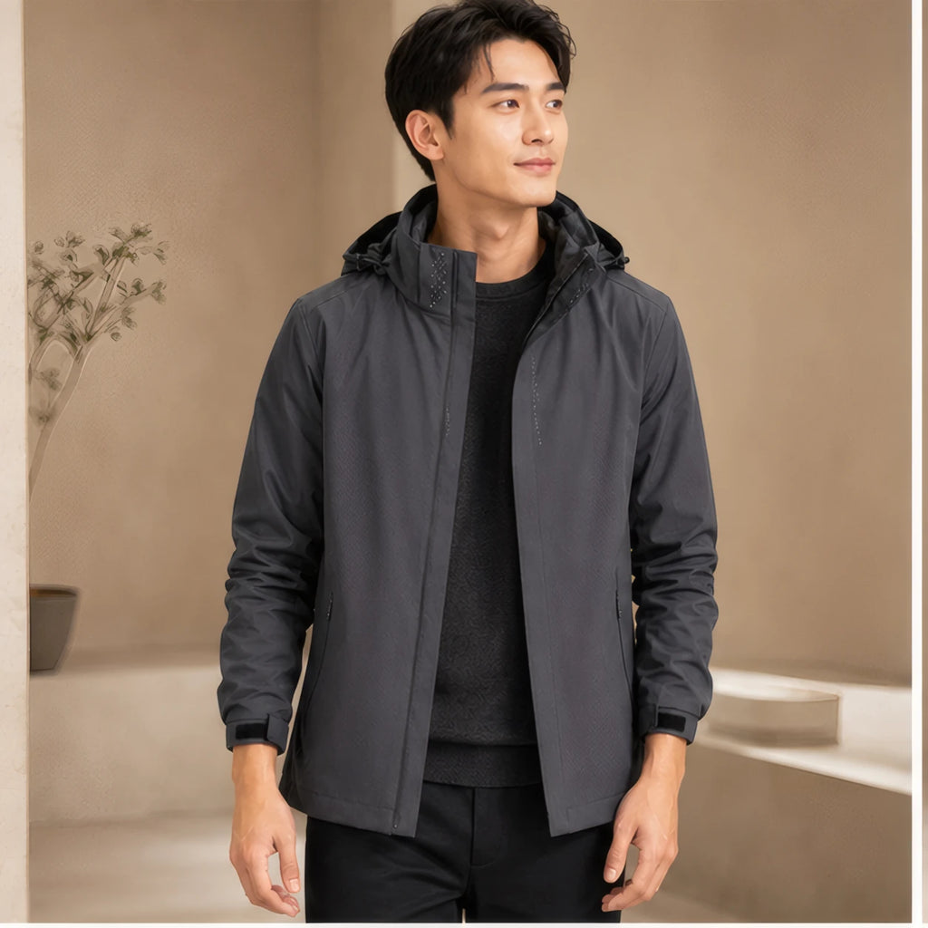 Fabian Hooded Jacket - Dark Gray - Men's Clothing > Outerwear > Hooded Jackets - Brondals - Image 1