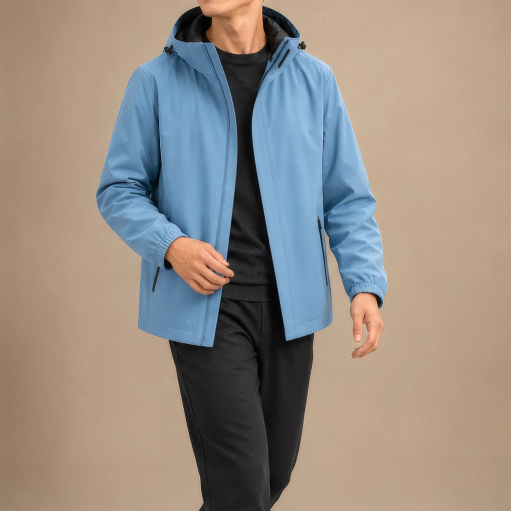Fabian Hooded Jacket - Haze Blue - Catalog Group: Clothing - Brondals - Image 2