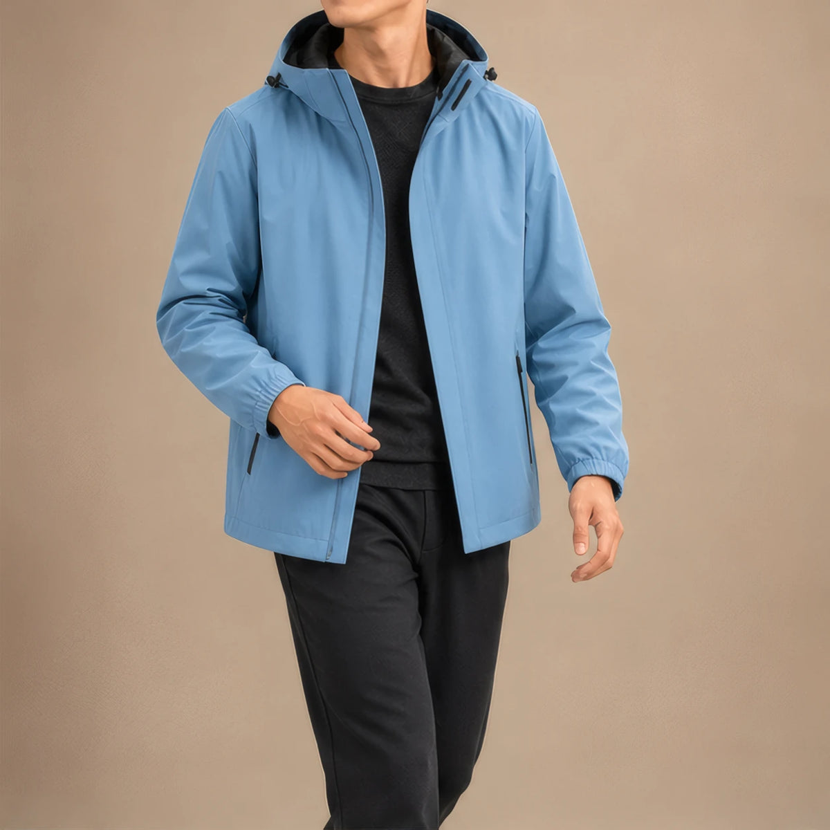 Fabian Hooded Jacket - Haze Blue - Catalog Group: Clothing - Brondals - Image 2