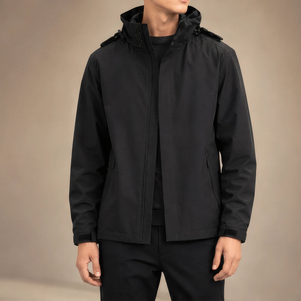 Fabian Hooded Jacket - Black - Men's Clothing > Outerwear > Hooded Jackets - Brondals - Image 1