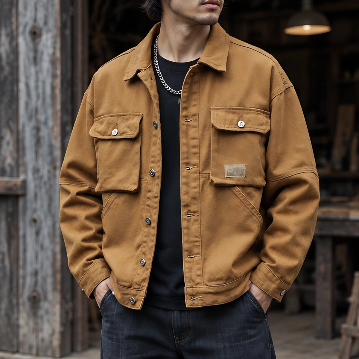 Fairfax Men's Utility Field Jacket - Yellow - Men's Clothing > Outerwear > Field Jackets - Brondals - Image 1