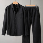 Falkner Relaxed Shirt and Trouser Set - Black / Black - Outfit Set - Brondals - Image 1