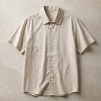 Farley Linen Short-Sleeve Shirt - Beige - Shirt - Brondals - Image 1
