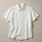 Farley Linen Short-Sleeve Shirt - White - Shirt - Brondals - Image 1
