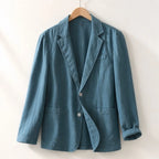 Finch Linen Blazer - Turquoise - Jackets - Brondals - Image 1