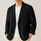 Finch Linen Blazer - Black - men's blazer - Brondals - Image 2