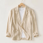 Finch Linen Blazer - Khaki - Jackets - Brondals - Image 1