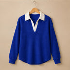 Fiora Long Sleeve Polo Shirt - Blue - Department: Women - Brondals - Image 3