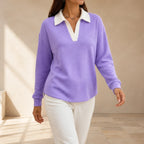Fiora Long Sleeve Polo Shirt - Purple - Catalog Group: Clothing - Brondals - Image 2