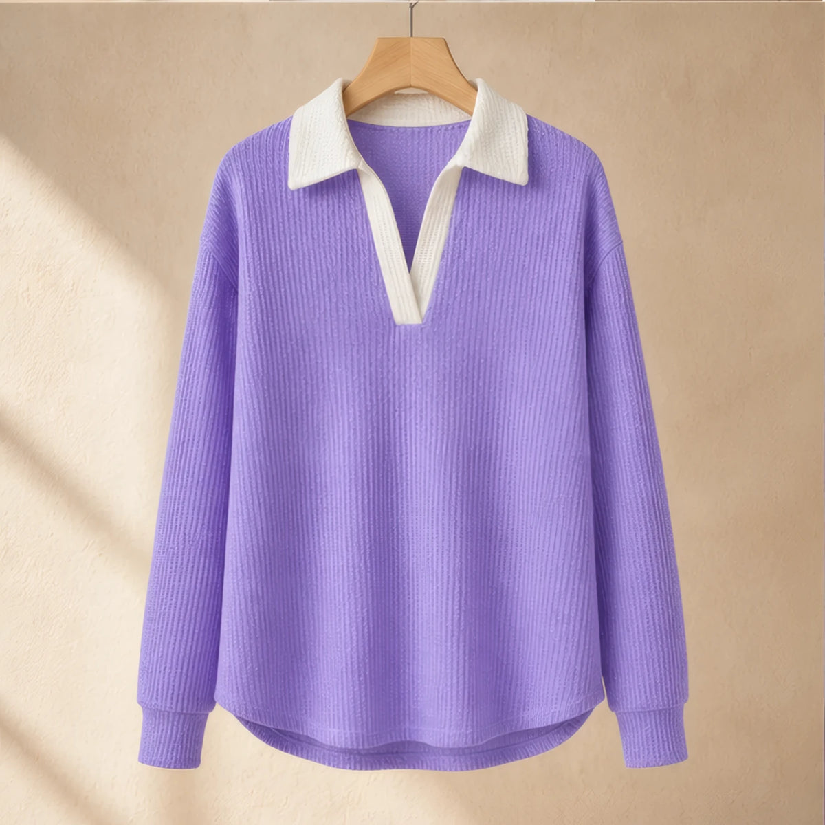 Fiora Long Sleeve Polo Shirt - Purple - Department: Women - Brondals - Image 3