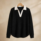 Fiora Long Sleeve Polo Shirt - Black - Department: Women - Brondals - Image 3