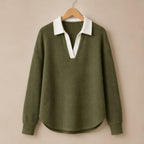 Fiora Long Sleeve Polo Shirt - Green - Department: Women - Brondals - Image 3