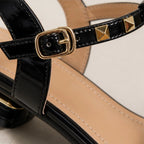 Fiorella Studded T-Strap Sandal - Black - sandals - Brondals - Image 2