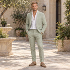 Fitzgerald Men's Smart Casual Blazer and Trouser Set - Green - Men's Clothing > Suits > Two-Piece Suits - Brondals - Image 1
