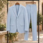 Fitzgerald Men's Smart Casual Blazer and Trouser Set - Blue - casual chic - Brondals - Image 3