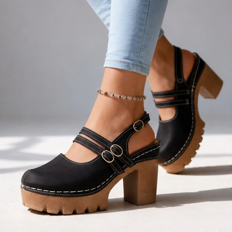 Flavia Slingback Heels - Black - slingback heels - Brondals - Image 3