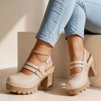 Flavia Slingback Heels - Beige - slingback heels - Brondals - Image 3