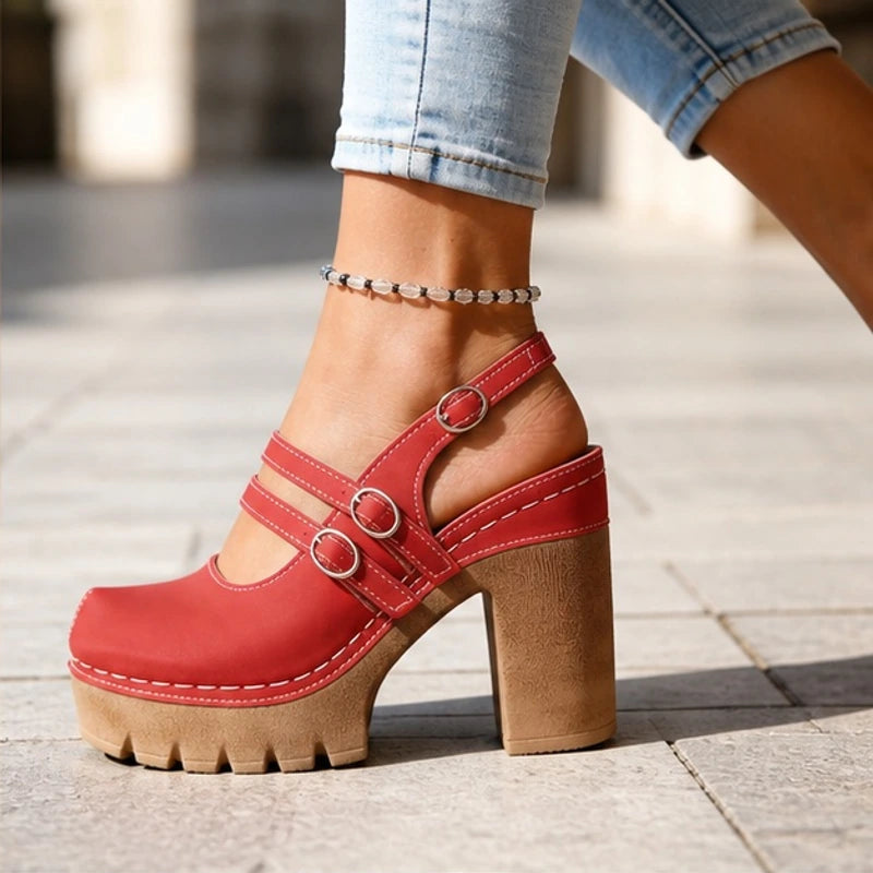 Flavia Slingback Heels - Red - women's heels - Brondals - Image 2