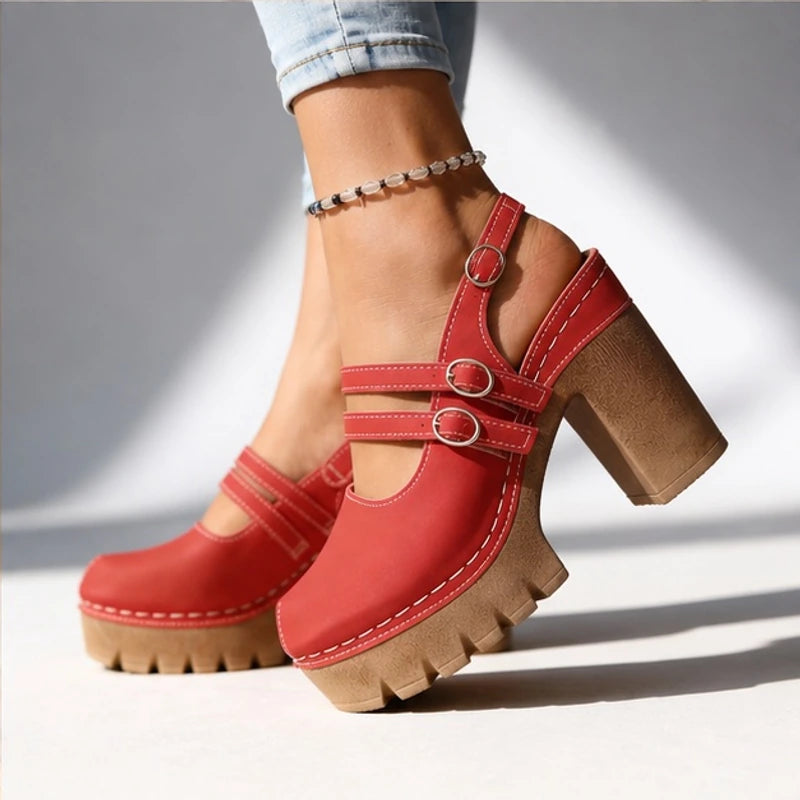 Flavia Slingback Heels - Red - slingback heels - Brondals - Image 3