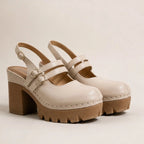 Flavia Slingback Heels - Beige - Heels - Brondals - Image 1
