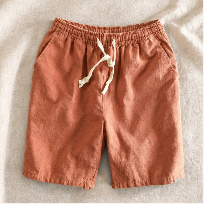 Fleming Linen Shorts - Mute Brown - Shorts - Brondals - Image 1