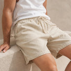 Fleming Linen Shorts - Khaki - linen shorts - Brondals - Image 3