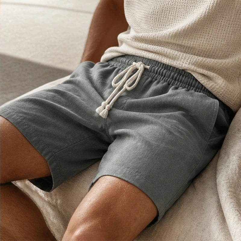 Fleming Linen Shorts - Slate - linen shorts - Brondals - Image 3