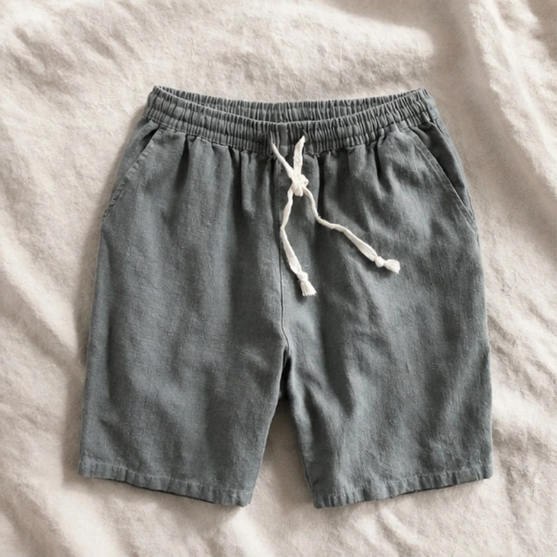Fleming Linen Shorts - Slate - Shorts - Brondals - Image 1