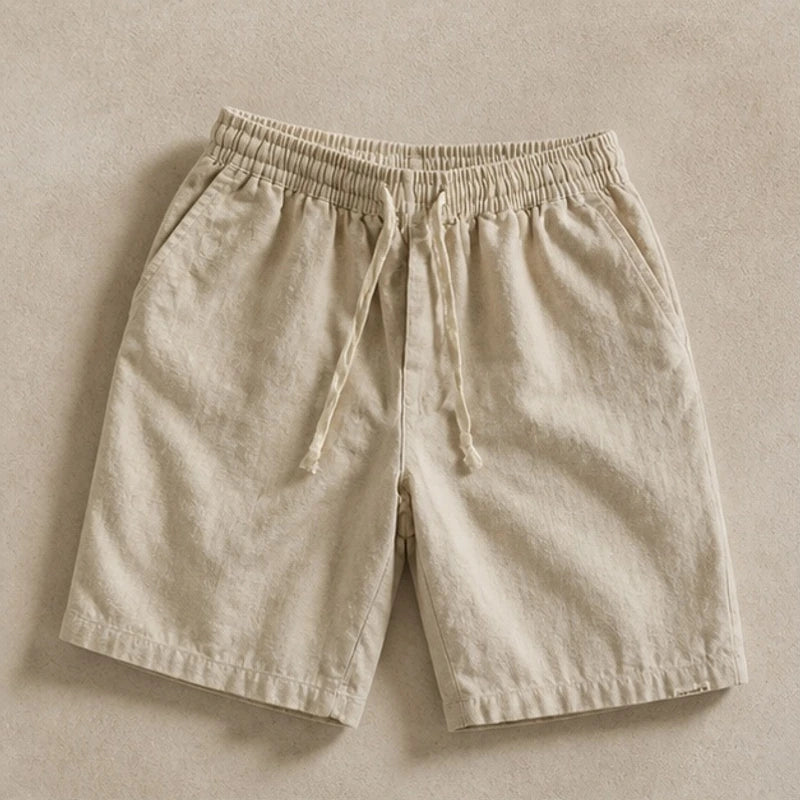 Fleming Linen Shorts - Khaki - Shorts - Brondals - Image 1