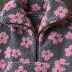 Florentina Women's Floral Sherpa Pullover - Pink - women's clothing - Brondals - Image 4