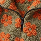 Florentina Women's Floral Sherpa Pullover - Orange - women's clothing - Brondals - Image 4