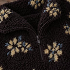 Florentina Women's Floral Sherpa Pullover - Black - women's clothing - Brondals - Image 4