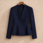 Galina Peplum Blazer - Navy Blue - Department: Women - Brondals - Image 3