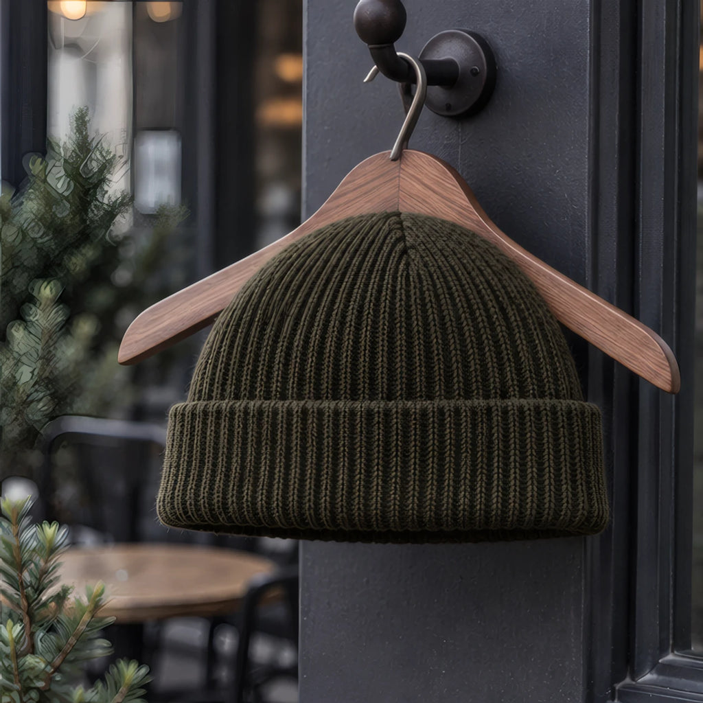 Gareth Stretch Knit Ribbed Beanie - Army green - beanie - Brondals - Image 3