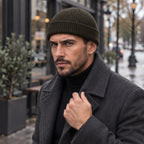 Gareth Stretch Knit Ribbed Beanie - Black - Accessory - Brondals - Image 2