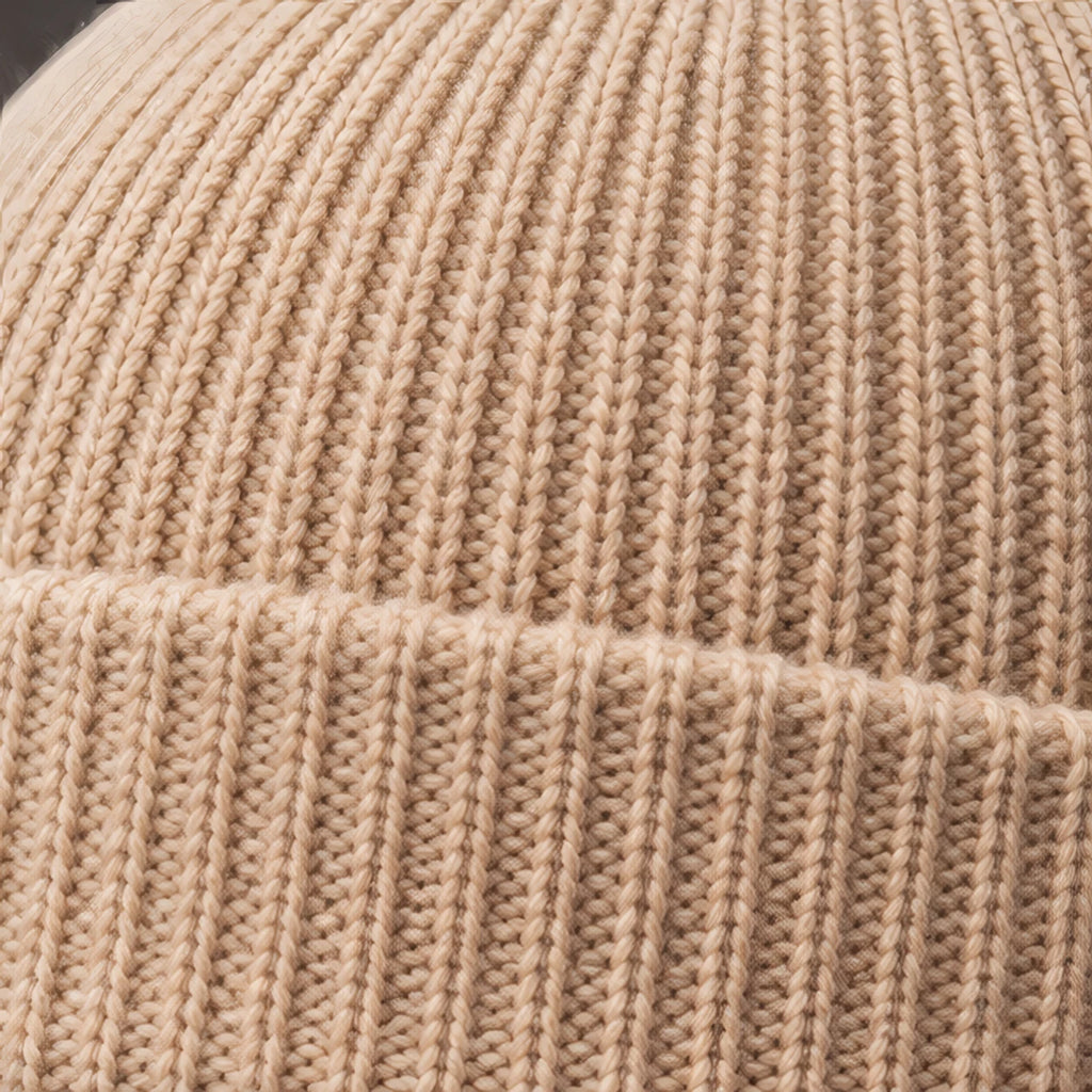 Gareth Stretch Knit Ribbed Beanie - Beige - color_gallery - Brondals - Image 4