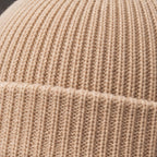 Gareth Stretch Knit Ribbed Beanie - Beige - color_gallery - Brondals - Image 4