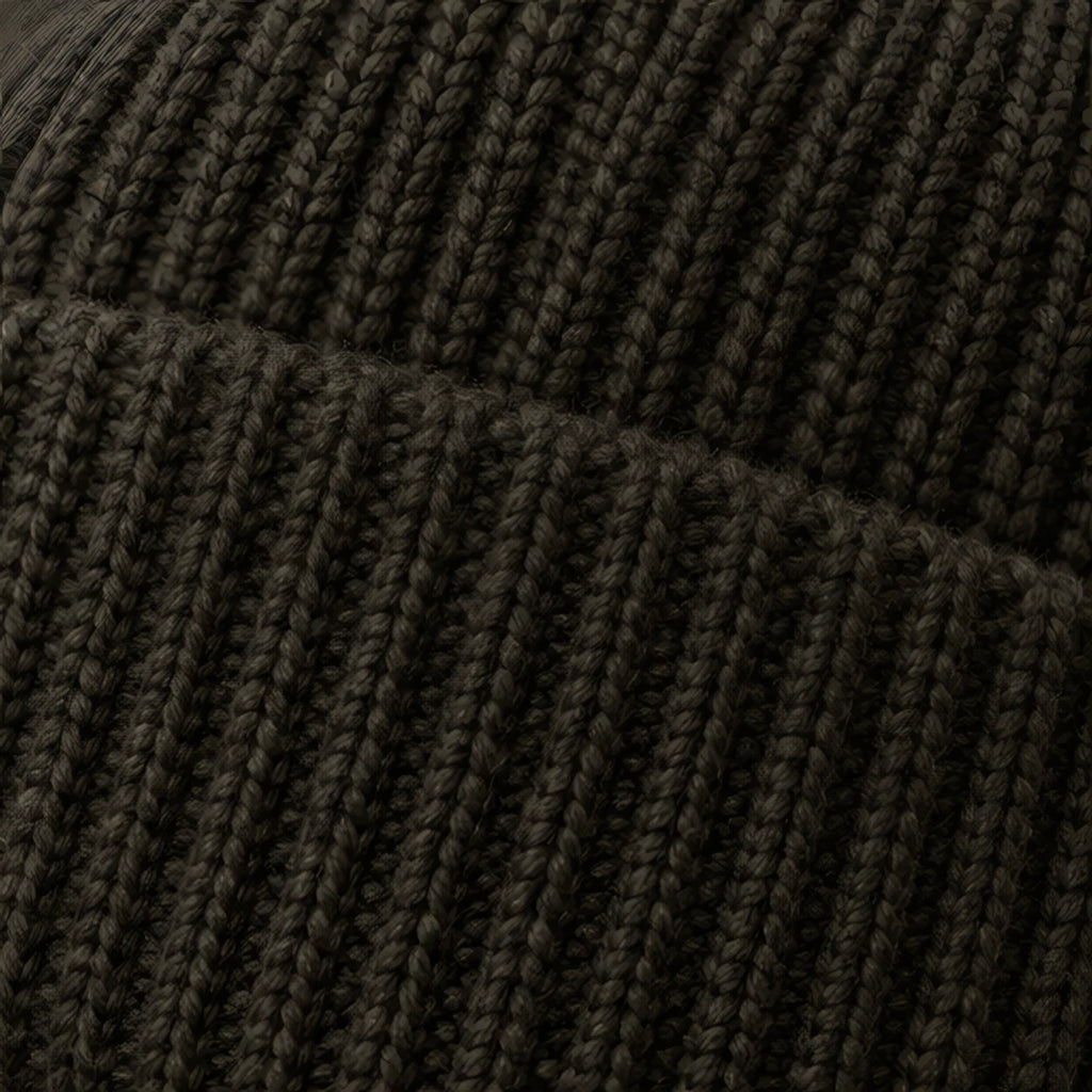 Gareth Stretch Knit Ribbed Beanie - Black - color_gallery - Brondals - Image 4