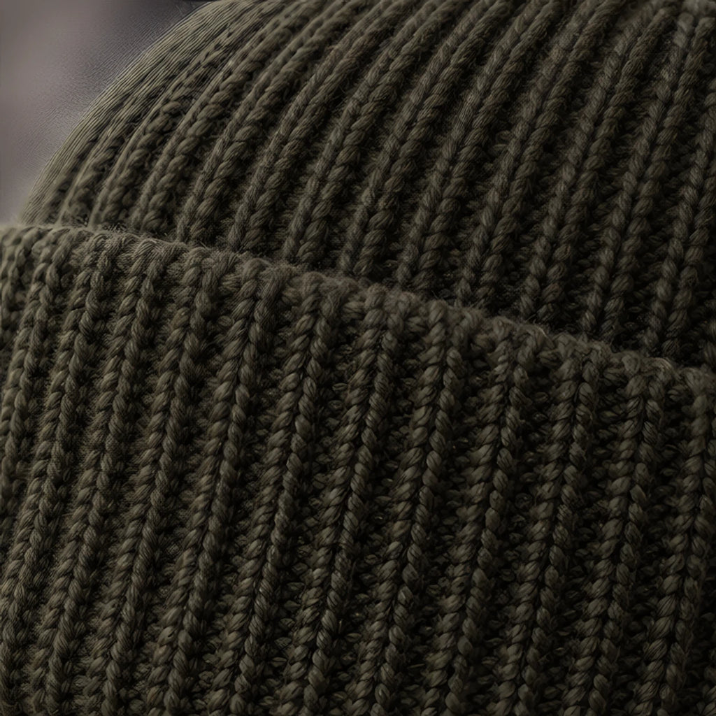 Gareth Stretch Knit Ribbed Beanie - Army green - color_gallery - Brondals - Image 4