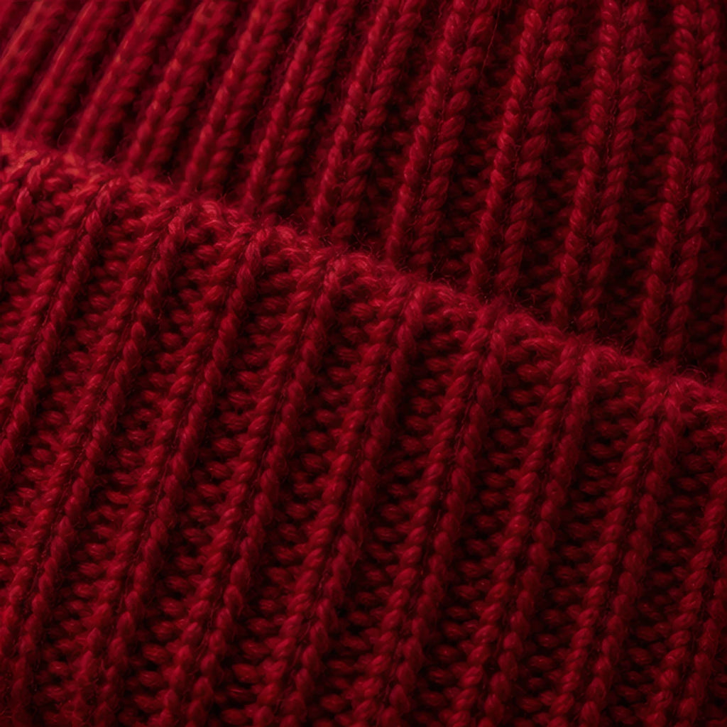 Gareth Stretch Knit Ribbed Beanie - Burgundy - color_gallery - Brondals - Image 4